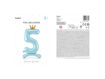 Picture of STANDING FOIL BALLOON NUMBER 5 SKY BLUE 84CM